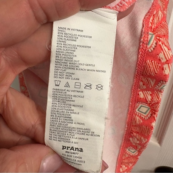 PrAna | Casual Outdoor Athleisure Knit T Back Sundress Orange Tribal | SZ S - Picture 4 of 7